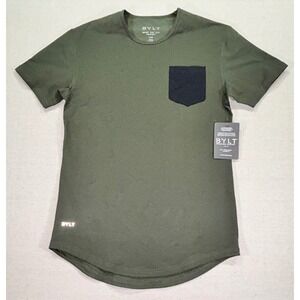 BYLT Men's Small NWTs Drop Cut Pocket T-Shirt Athletic Fit Premium Wrinkle Free